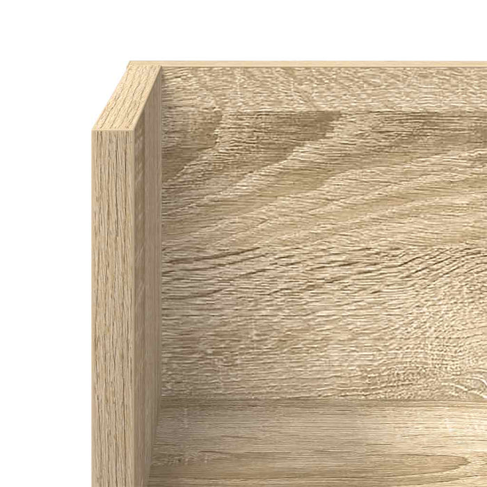 Rafturi perete, 2 buc., stejar sonoma, 100x16,5x16,5 cm, lemn - WALTI WALTI