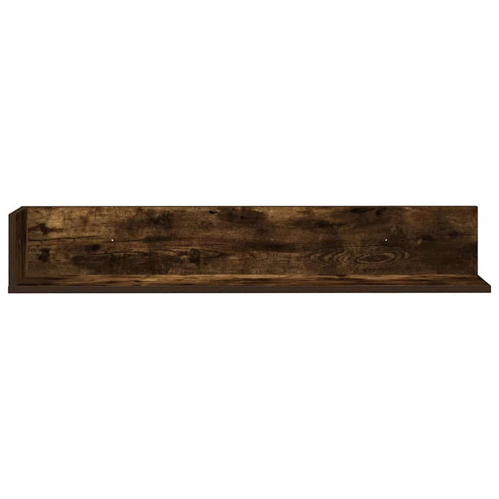 Rafturi perete 2 buc., stejar fumuriu, 100x16,5x16,5 cm, lemn - WALTI WALTI
