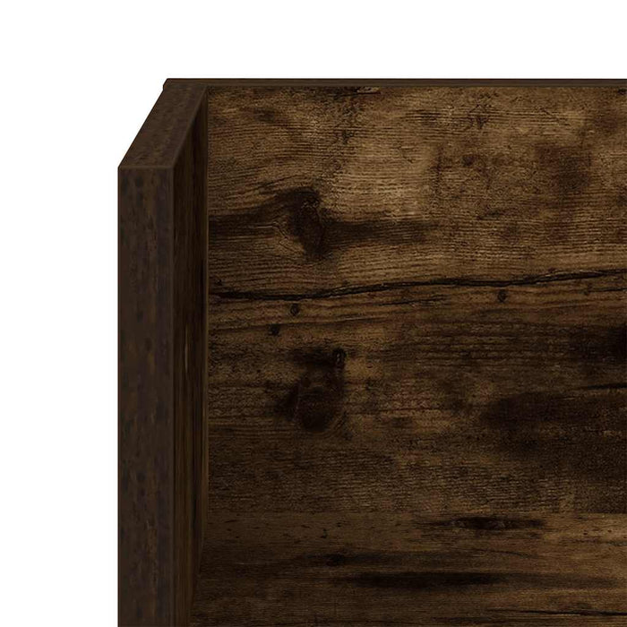 Rafturi perete 2 buc., stejar fumuriu, 100x16,5x16,5 cm, lemn - WALTI WALTI