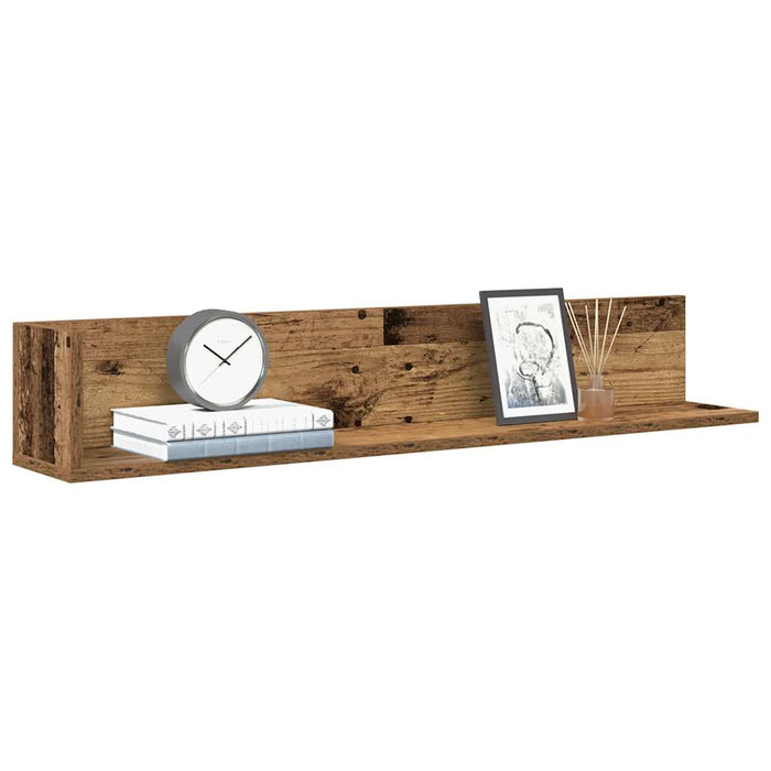 Rafturi perete 2 buc. lemn vechi 100x16,5x16,5cm lemn prelucrat - WALTI WALTI