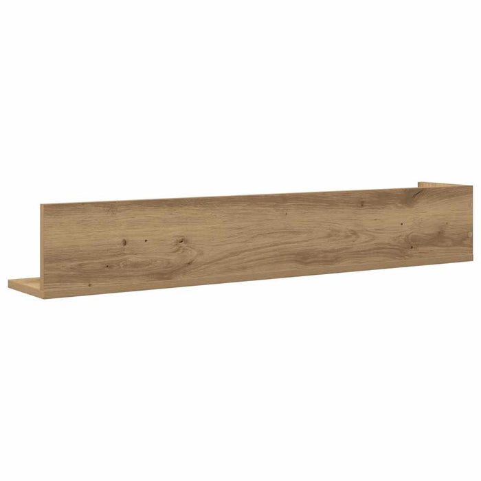 Rafturi perete 2 buc., stejar artizanal, 100x16,5x16,5 cm, lemn - WALTI WALTI