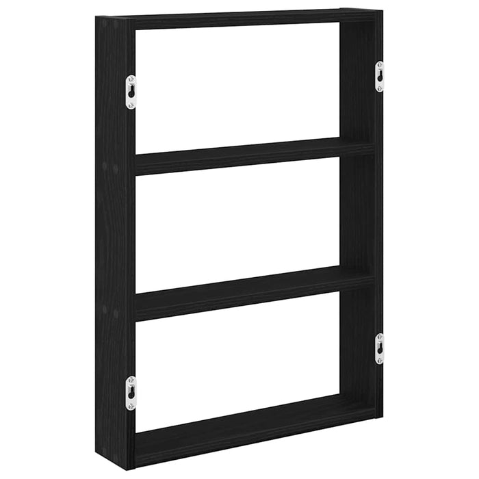 Raft de perete, negru, 43x9x60 cm, lemn prelucrat - WALTI WALTI