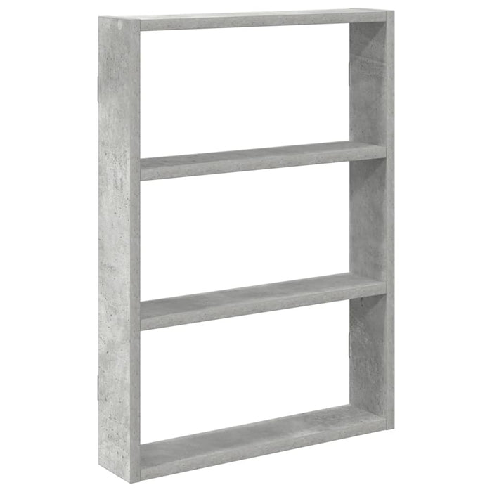 Raft de perete, gri beton, 43x9x60 cm, lemn prelucrat - WALTI WALTI