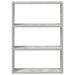Raft de perete, gri beton, 43x9x60 cm, lemn prelucrat - WALTI WALTI