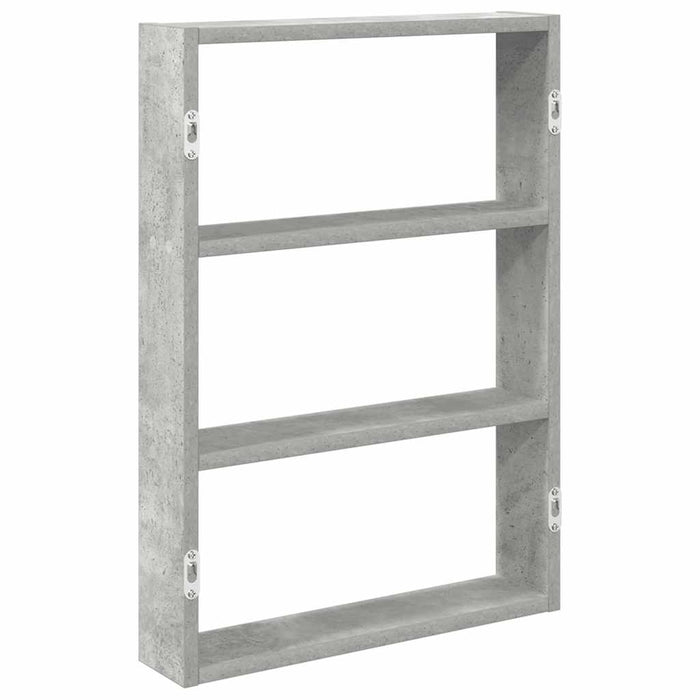 Raft de perete, gri beton, 43x9x60 cm, lemn prelucrat - WALTI WALTI