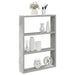 Raft de perete, gri beton, 43x9x60 cm, lemn prelucrat - WALTI WALTI