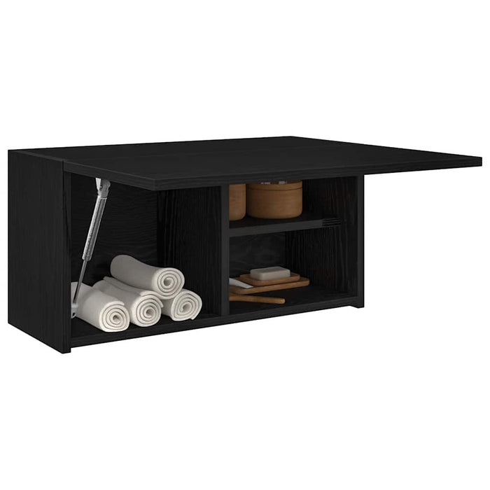 Dulap de perete de baie, negru, 60x25x30 cm, lemn prelucrat - WALTI WALTI