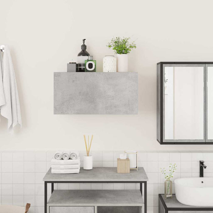 Dulap perete baie, gri beton, 60x25x30 cm, lemn prelucrat - WALTI WALTI