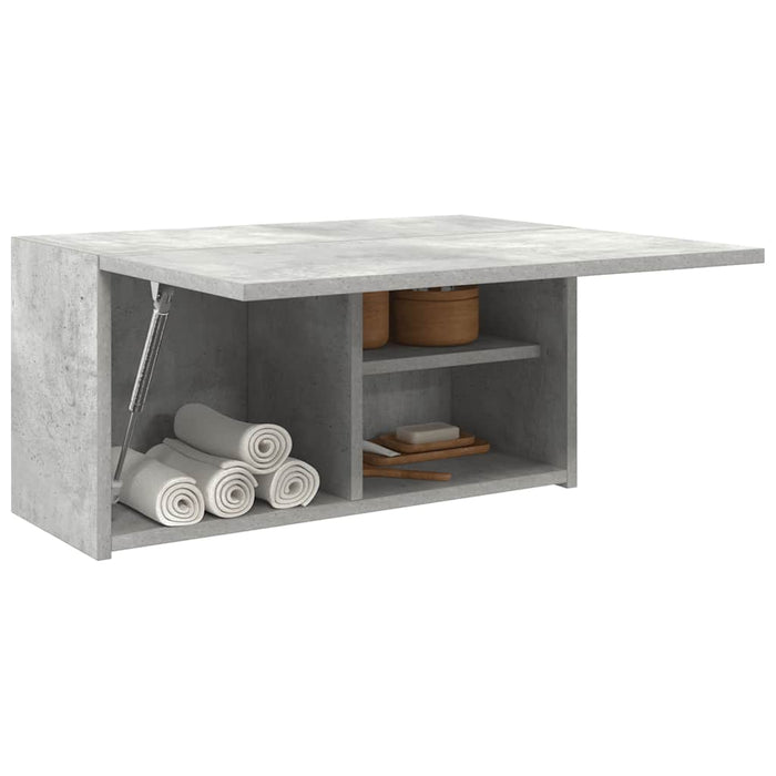 Dulap perete baie, gri beton, 60x25x30 cm, lemn prelucrat - WALTI WALTI