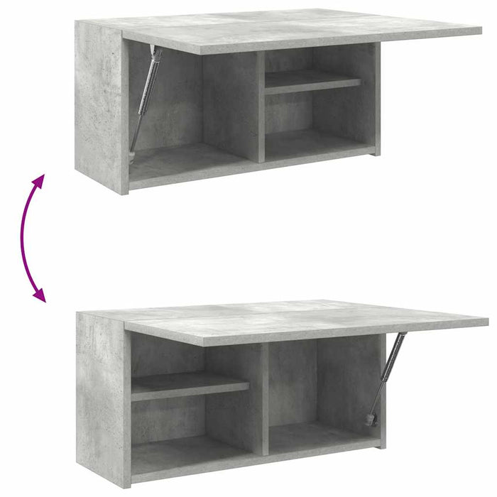 Dulap perete baie, gri beton, 60x25x30 cm, lemn prelucrat - WALTI WALTI