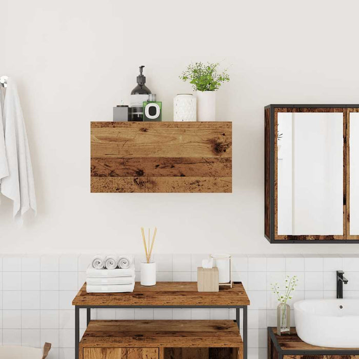 Dulap perete de baie, lemn vechi, 60x25x30 cm, lemn prelucrat - WALTI WALTI