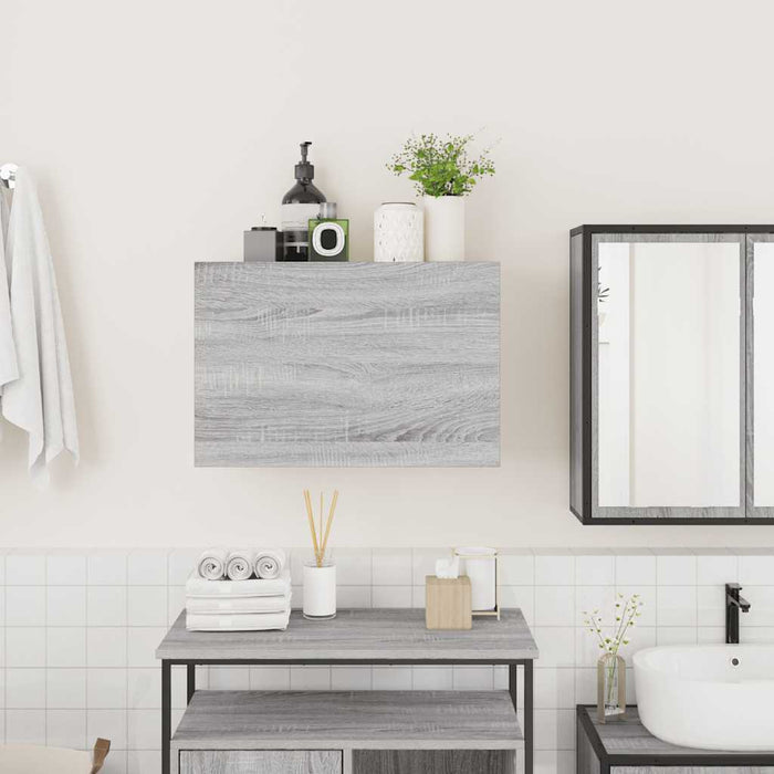 Dulap perete baie, gri sonoma, 60x25x40 cm, lemn prelucrat - WALTI WALTI