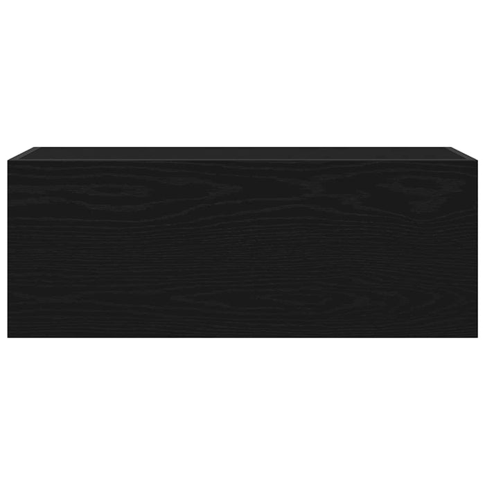 Dulap de perete de baie, negru, 80x25x30 cm, lemn prelucrat - WALTI WALTI