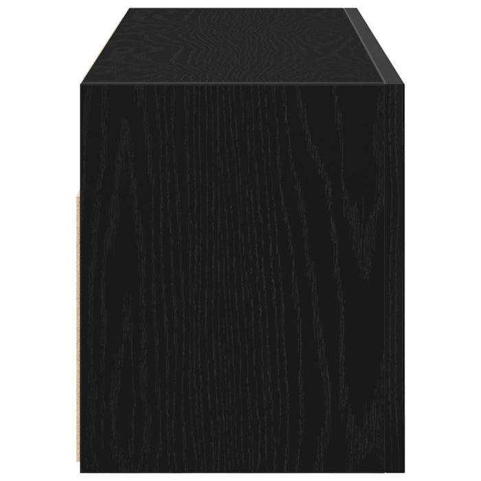 Dulap de perete de baie, negru, 80x25x30 cm, lemn prelucrat - WALTI WALTI