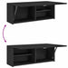 Dulap de perete de baie, negru, 80x25x30 cm, lemn prelucrat - WALTI WALTI
