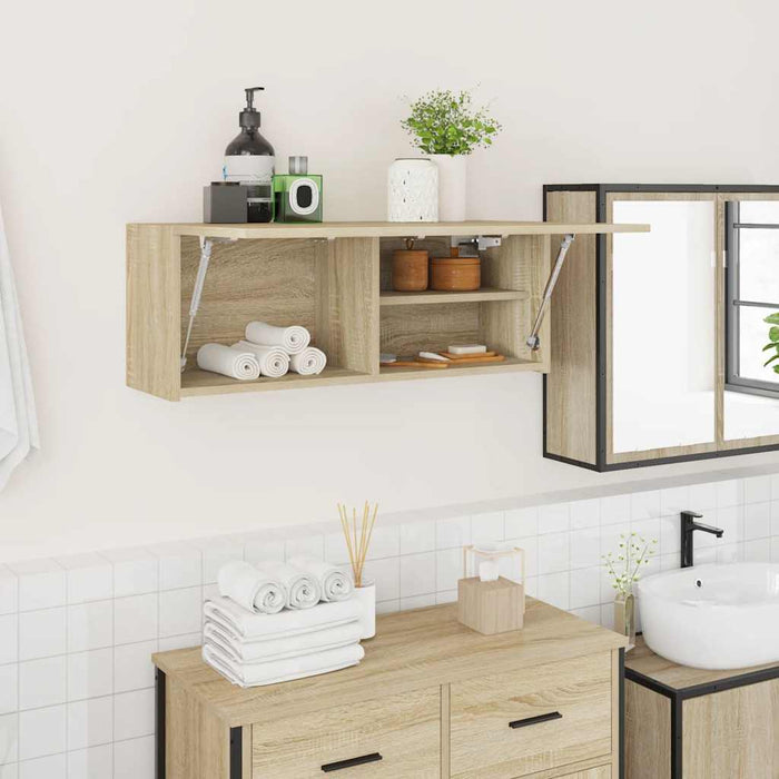 Dulap perete baie, stejar sonoma, 80x25x30 cm, lemn prelucrat - WALTI WALTI