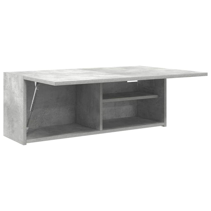 Dulap perete baie, gri beton, 80x25x30 cm, lemn prelucrat - WALTI WALTI