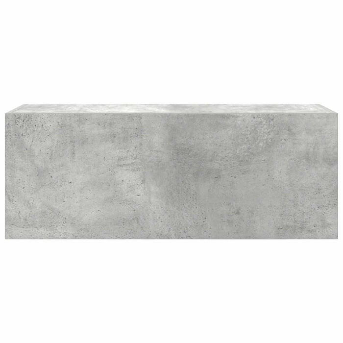 Dulap perete baie, gri beton, 80x25x30 cm, lemn prelucrat - WALTI WALTI