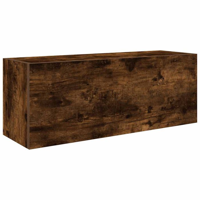 Dulap perete baie, stejar fumuriu, 80x25x30 cm, lemn prelucrat - WALTI WALTI