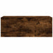 Dulap perete baie, stejar fumuriu, 80x25x30 cm, lemn prelucrat - WALTI WALTI