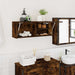 Dulap perete baie, stejar fumuriu, 80x25x30 cm, lemn prelucrat - WALTI WALTI