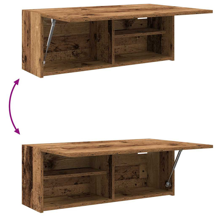 Dulap perete de baie, lemn vechi, 80x25x30 cm, lemn prelucrat - WALTI WALTI
