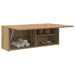 Dulap perete baie stejar artizanal, 80x25x30 cm, lemn prelucrat - WALTI WALTI