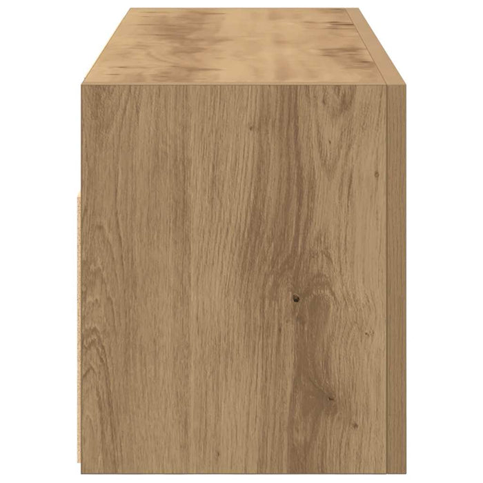Dulap perete baie stejar artizanal, 80x25x30 cm, lemn prelucrat - WALTI WALTI