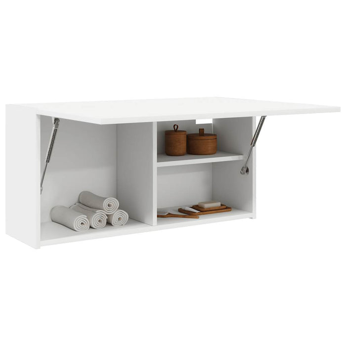Dulap de perete de baie, alb, 80x25x40 cm, lemn prelucrat - WALTI WALTI