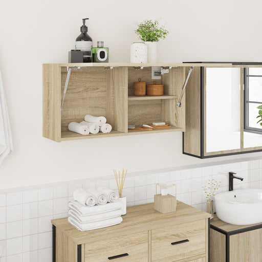 Dulap perete baie, stejar sonoma, 80x25x40 cm, lemn prelucrat - WALTI WALTI