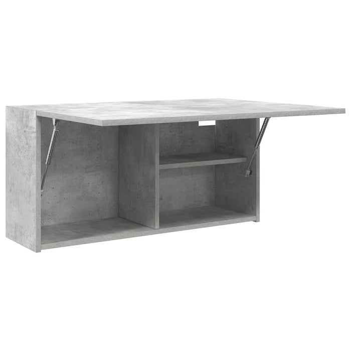 Dulap perete baie, gri beton, 80x25x40 cm, lemn prelucrat - WALTI WALTI