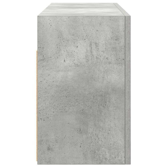 Dulap perete baie, gri beton, 80x25x40 cm, lemn prelucrat - WALTI WALTI