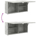 Dulap perete baie, gri beton, 80x25x40 cm, lemn prelucrat - WALTI WALTI