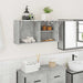 Dulap perete baie, gri beton, 80x25x40 cm, lemn prelucrat - WALTI WALTI
