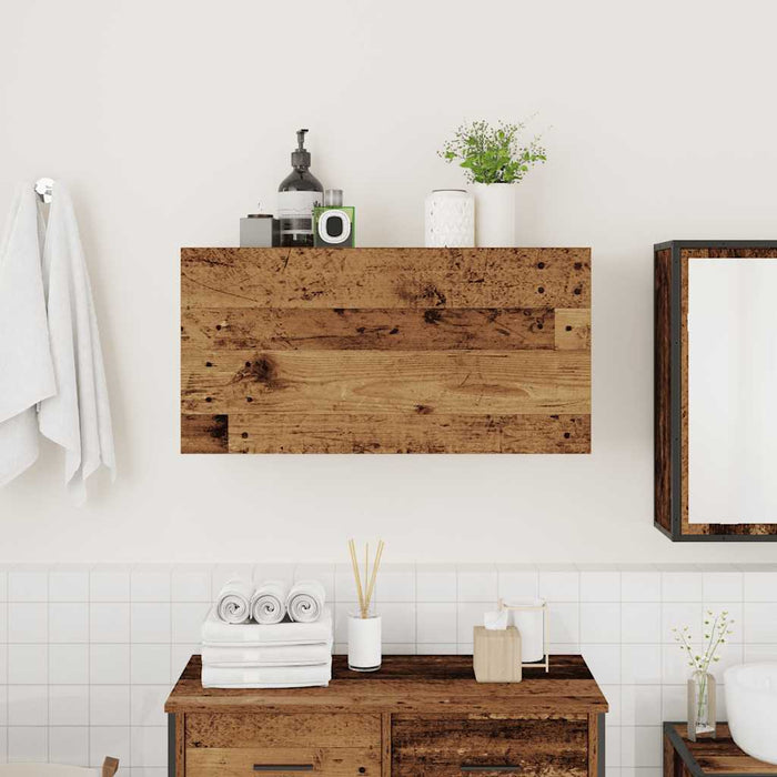 Dulap perete de baie, lemn vechi, 80x25x40 cm, lemn prelucrat - WALTI WALTI