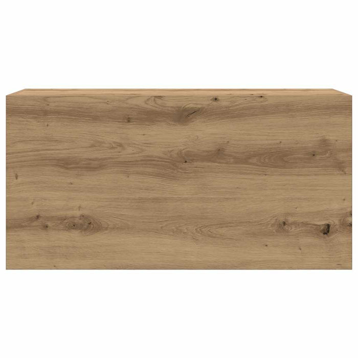 Dulap perete baie stejar artizanal, 80x25x40 cm, lemn prelucrat - WALTI WALTI