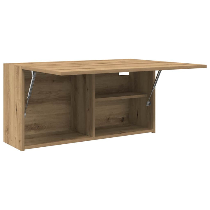 Dulap perete baie stejar artizanal, 80x25x40 cm, lemn prelucrat - WALTI WALTI