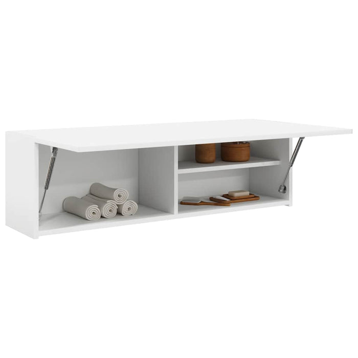Dulap de perete de baie, alb, 100x25x30 cm, lemn prelucrat - WALTI WALTI