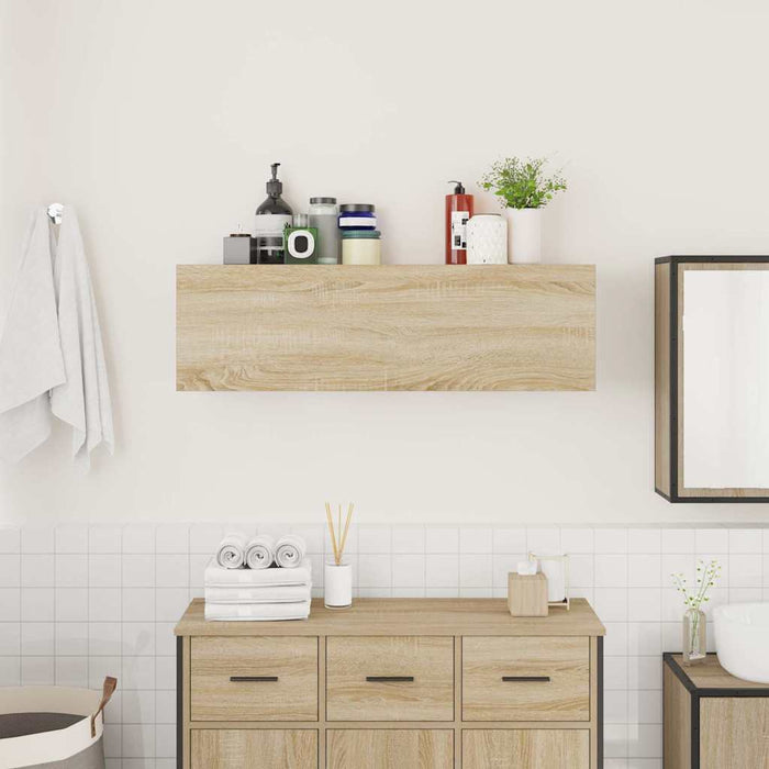 Dulap perete baie, stejar sonoma, 100x25x30 cm, lemn prelucrat - WALTI WALTI