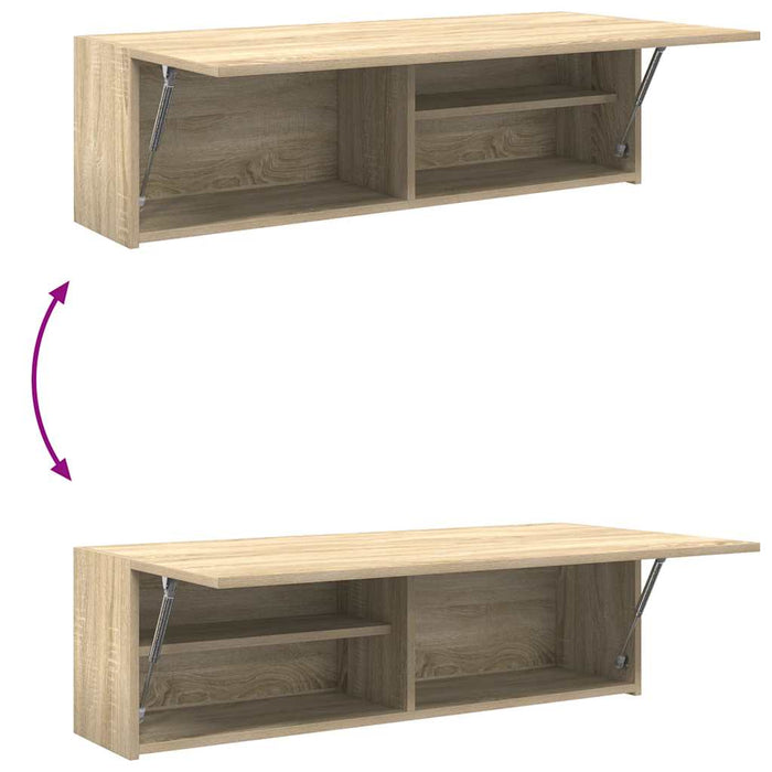 Dulap perete baie, stejar sonoma, 100x25x30 cm, lemn prelucrat - WALTI WALTI