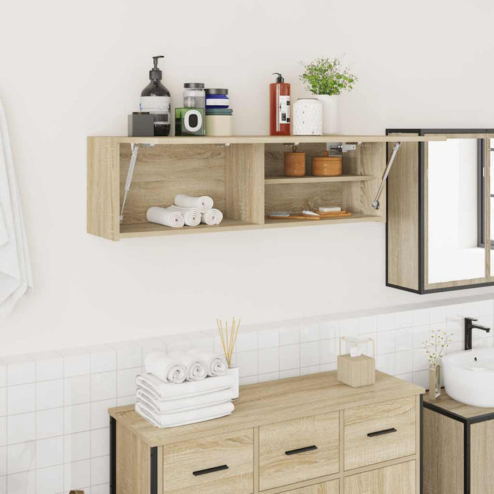 Dulap perete baie, stejar sonoma, 100x25x30 cm, lemn prelucrat - WALTI WALTI