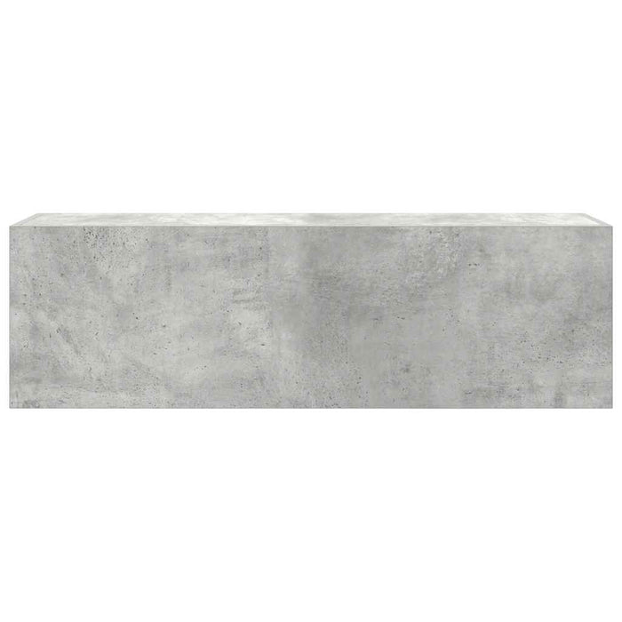Dulap perete baie, gri beton, 100x25x30 cm, lemn prelucrat - WALTI WALTI