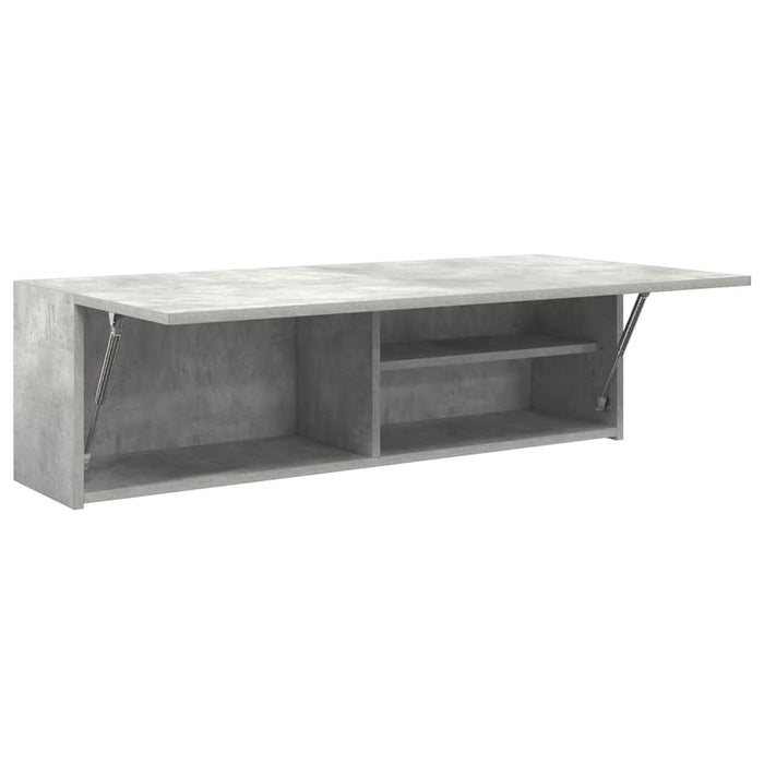 Dulap perete baie, gri beton, 100x25x30 cm, lemn prelucrat - WALTI WALTI