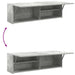 Dulap perete baie, gri beton, 100x25x30 cm, lemn prelucrat - WALTI WALTI