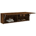 Dulap perete baie, stejar fumuriu, 100x25x30 cm, lemn prelucrat - WALTI WALTI