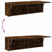 Dulap perete baie, stejar fumuriu, 100x25x30 cm, lemn prelucrat - WALTI WALTI