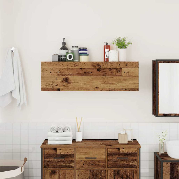 Dulap perete de baie, lemn vechi, 100x25x30 cm, lemn prelucrat - WALTI WALTI