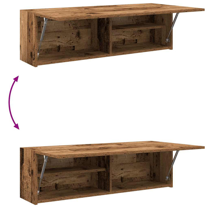 Dulap perete de baie, lemn vechi, 100x25x30 cm, lemn prelucrat - WALTI WALTI