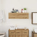 Dulap perete baie stejar artizanal, 100x25x30 cm lemn prelucrat - WALTI WALTI