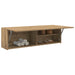 Dulap perete baie stejar artizanal, 100x25x30 cm lemn prelucrat - WALTI WALTI